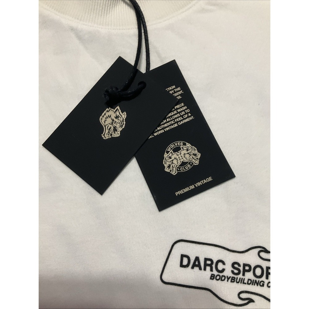 Darc Sport Mens White Large Wolves Club Premium Vintage Tee NWT Limited 1934 - Picture 6 of 10